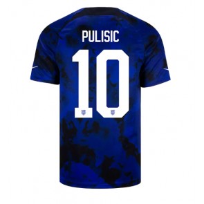 Lacne Muži Futbalové dres Spojené štáty Christian Pulisic #10 MS 2022 Krátky Rukáv - Preč